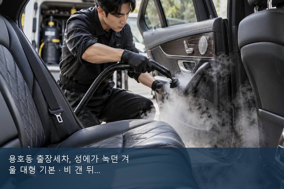 용호동 출장세차, 성에가 녹던 겨울 대형 기본 · 비 갠 뒤의 작업